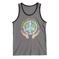 Earth Day Support Your Local Planet Tank Top Peace Sign Animals