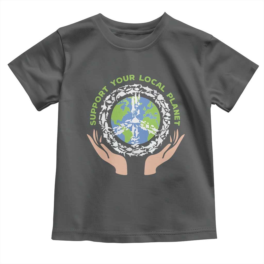 Earth Day Support Your Local Planet Toddler T Shirt Peace Sign Animals