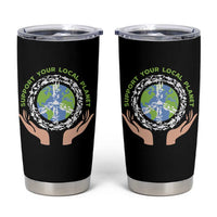 Earth Day Support Your Local Planet Tumbler Cup Peace Sign Animals