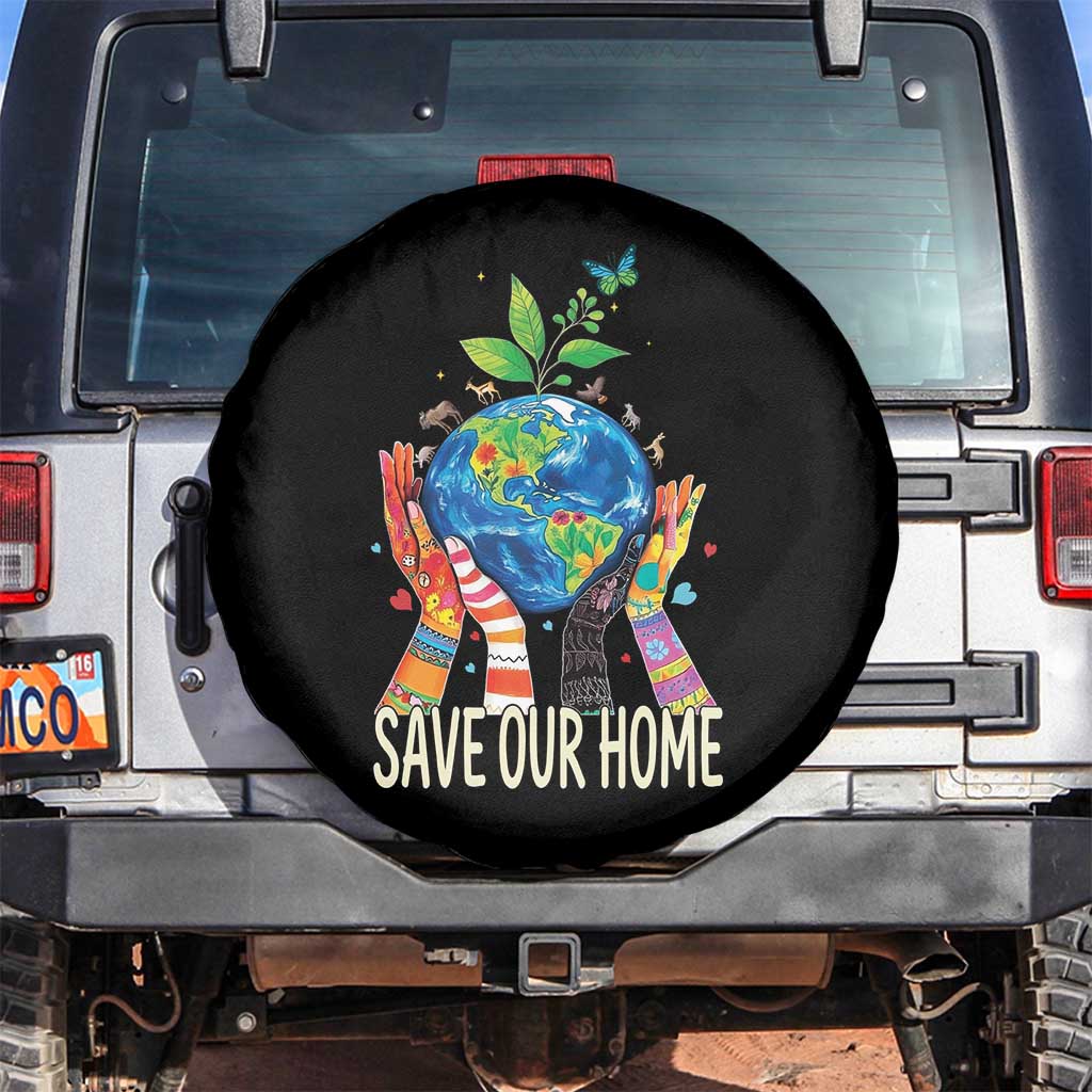 Save Our Home Animals Wildlife Conservation Earth Day Spare Tire Cover