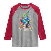 Save Our Home Animals Wildlife Conservation Earth Day Raglan Shirt