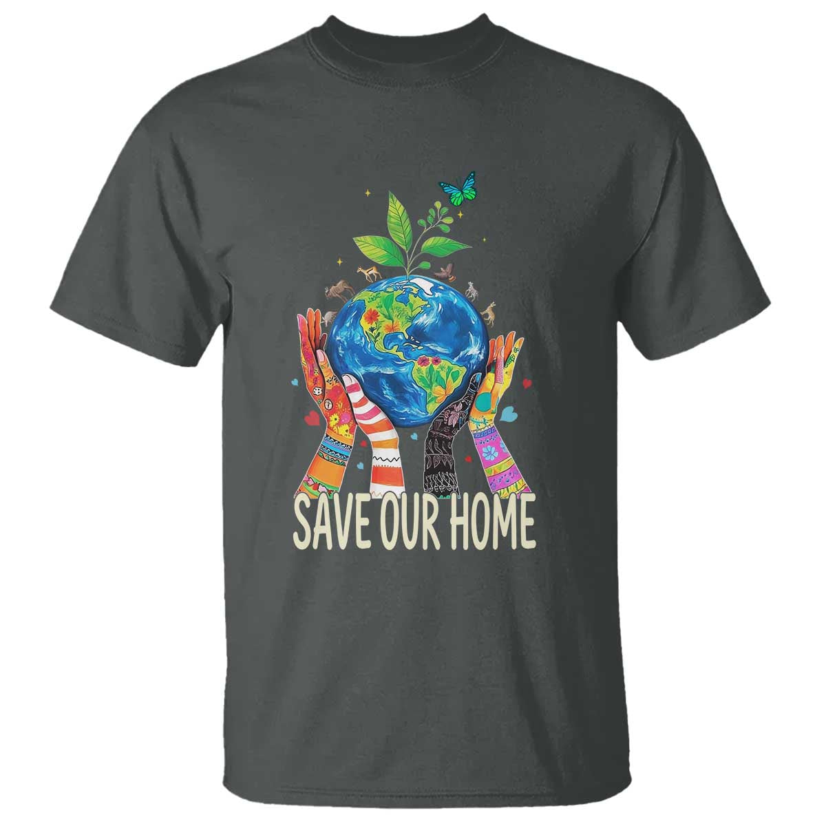Save Our Home Animals Wildlife Conservation Earth Day T Shirt