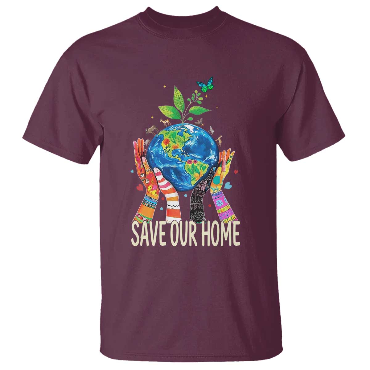 Save Our Home Animals Wildlife Conservation Earth Day T Shirt