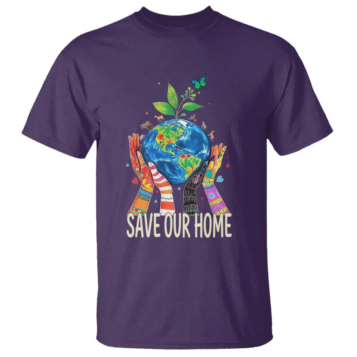 Save Our Home Animals Wildlife Conservation Earth Day T Shirt