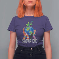 Save Our Home Animals Wildlife Conservation Earth Day T Shirt For Women