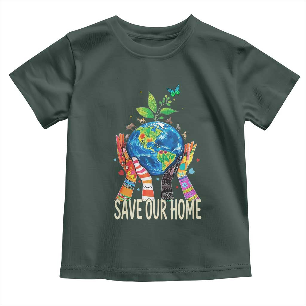 Save Our Home Animals Wildlife Conservation Earth Day Toddler T Shirt