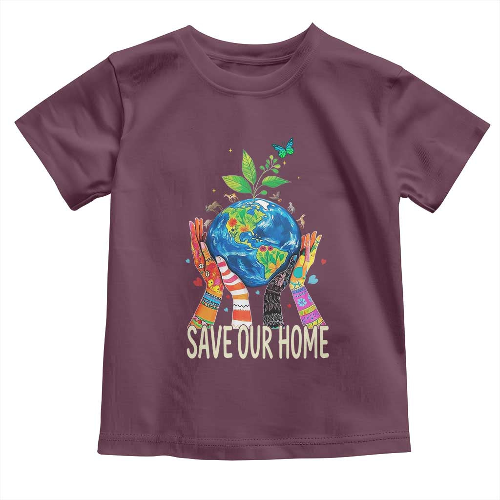 Save Our Home Animals Wildlife Conservation Earth Day Toddler T Shirt