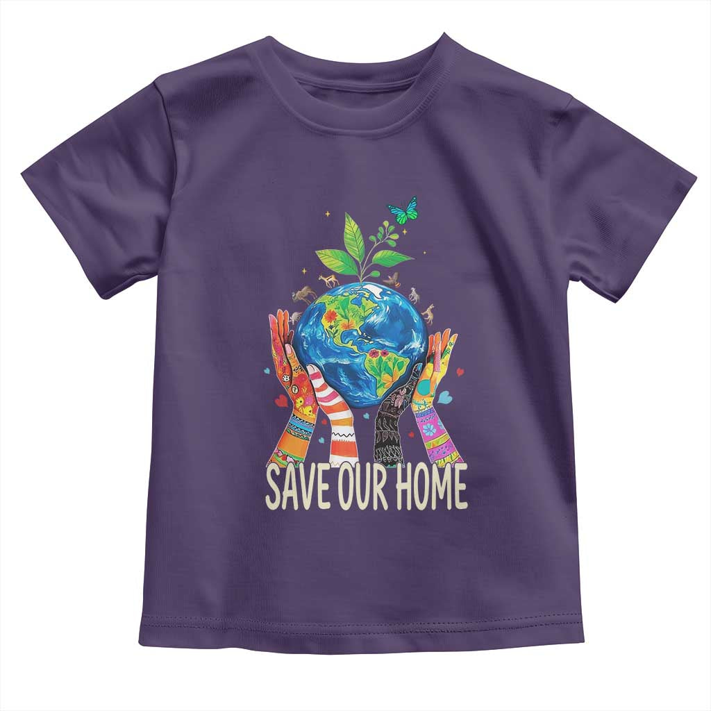 Save Our Home Animals Wildlife Conservation Earth Day Toddler T Shirt