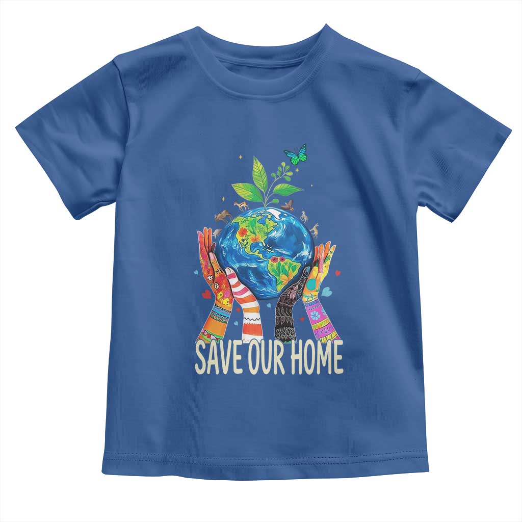 Save Our Home Animals Wildlife Conservation Earth Day Toddler T Shirt