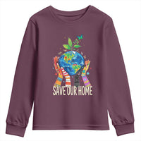 Save Our Home Animals Wildlife Conservation Earth Day Youth Sweatshirt