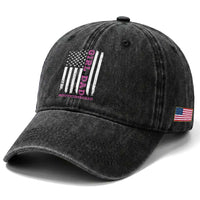 Funny Girl Dad Outnumbered Washed Cotton Baseball Cap Vintage American Flag Father's Day