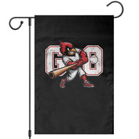 Go Cardinal Playing Baseball Graphic Garden Flag for Sports Fan