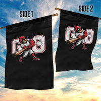 Go Cardinal Playing Baseball Graphic Garden Flag for Sports Fan