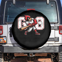 Go Cardinal Playing Baseball Graphic Spare Tire Cover for Sports Fan