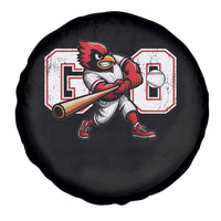 Go Cardinal Playing Baseball Graphic Spare Tire Cover for Sports Fan
