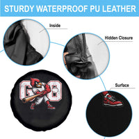 Go Cardinal Playing Baseball Graphic Spare Tire Cover for Sports Fan