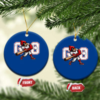 Go Cardinal Playing Baseball Graphic Ceramic Ornament for Sports Fan