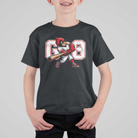 Go Cardinal Playing Baseball Graphic T Shirt For Kid for Sports Fan