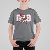Go Cardinal Playing Baseball Graphic T Shirt For Kid for Sports Fan