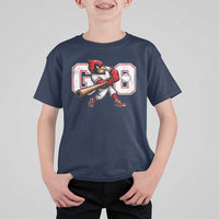 Go Cardinal Playing Baseball Graphic T Shirt For Kid for Sports Fan