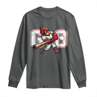 Go Cardinal Playing Baseball Graphic Long Sleeve Shirt for Sports Fan