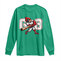 Go Cardinal Playing Baseball Graphic Long Sleeve Shirt for Sports Fan