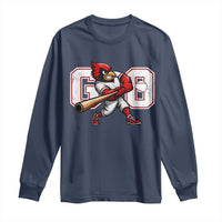 Go Cardinal Playing Baseball Graphic Long Sleeve Shirt for Sports Fan