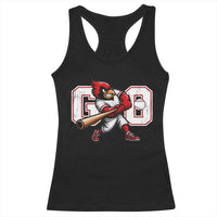 Go Cardinal Playing Baseball Graphic Racerback Tank Top for Sports Fan