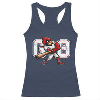 Go Cardinal Playing Baseball Graphic Racerback Tank Top for Sports Fan