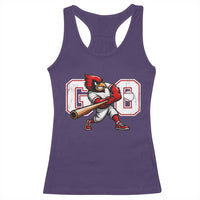 Go Cardinal Playing Baseball Graphic Racerback Tank Top for Sports Fan