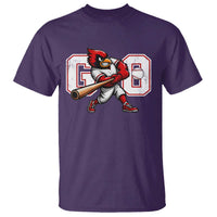 Go Cardinal Playing Baseball Graphic T Shirt for Sports Fan