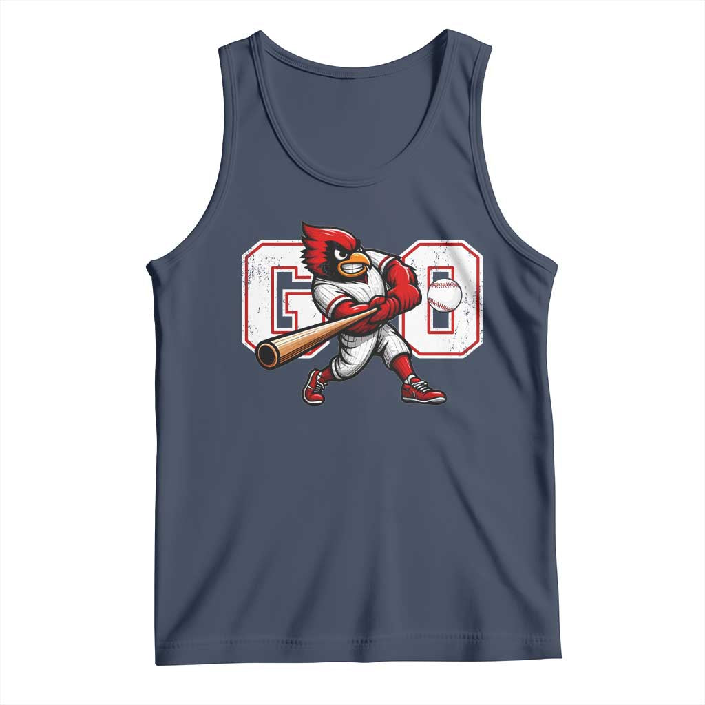 Go Cardinal Playing Baseball Graphic Tank Top for Sports Fan