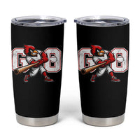 Go Cardinal Playing Baseball Graphic Tumbler Cup for Sports Fan