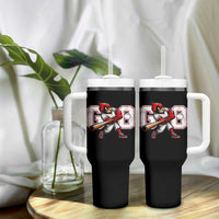 Go Cardinal Playing Baseball Graphic Tumbler With Handle for Sports Fan