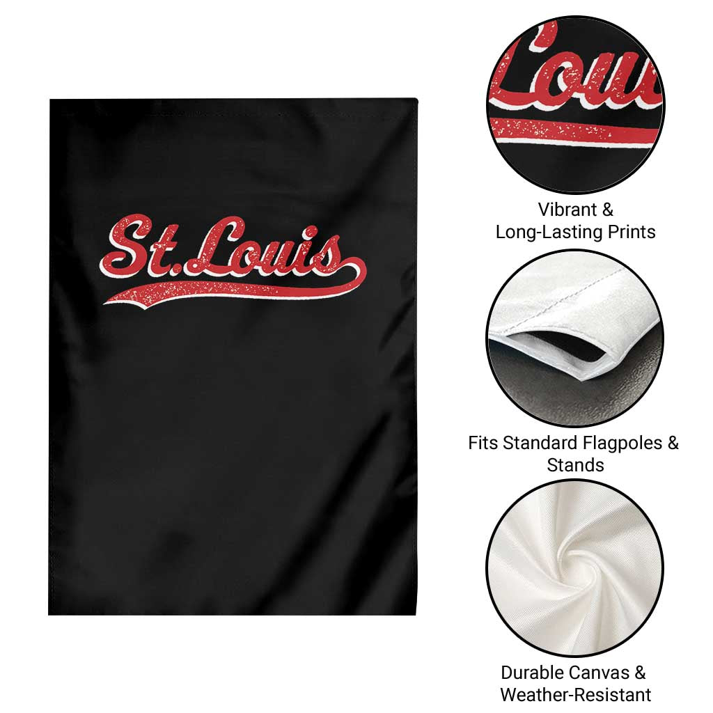 St Louis Sports Script Retro Baseball Lovers Proud City Garden Flag