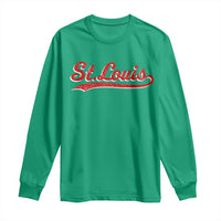 St Louis Sports Script Retro Baseball Lovers Proud City Long Sleeve Shirt