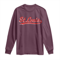 St Louis Sports Script Retro Baseball Lovers Proud City Long Sleeve Shirt