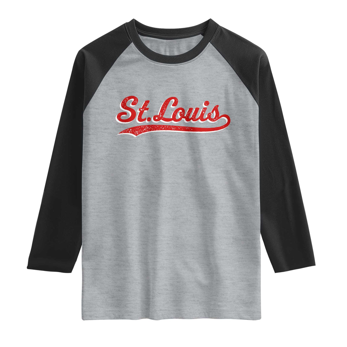 St Louis Sports Script Retro Baseball Lovers Proud City Raglan Shirt