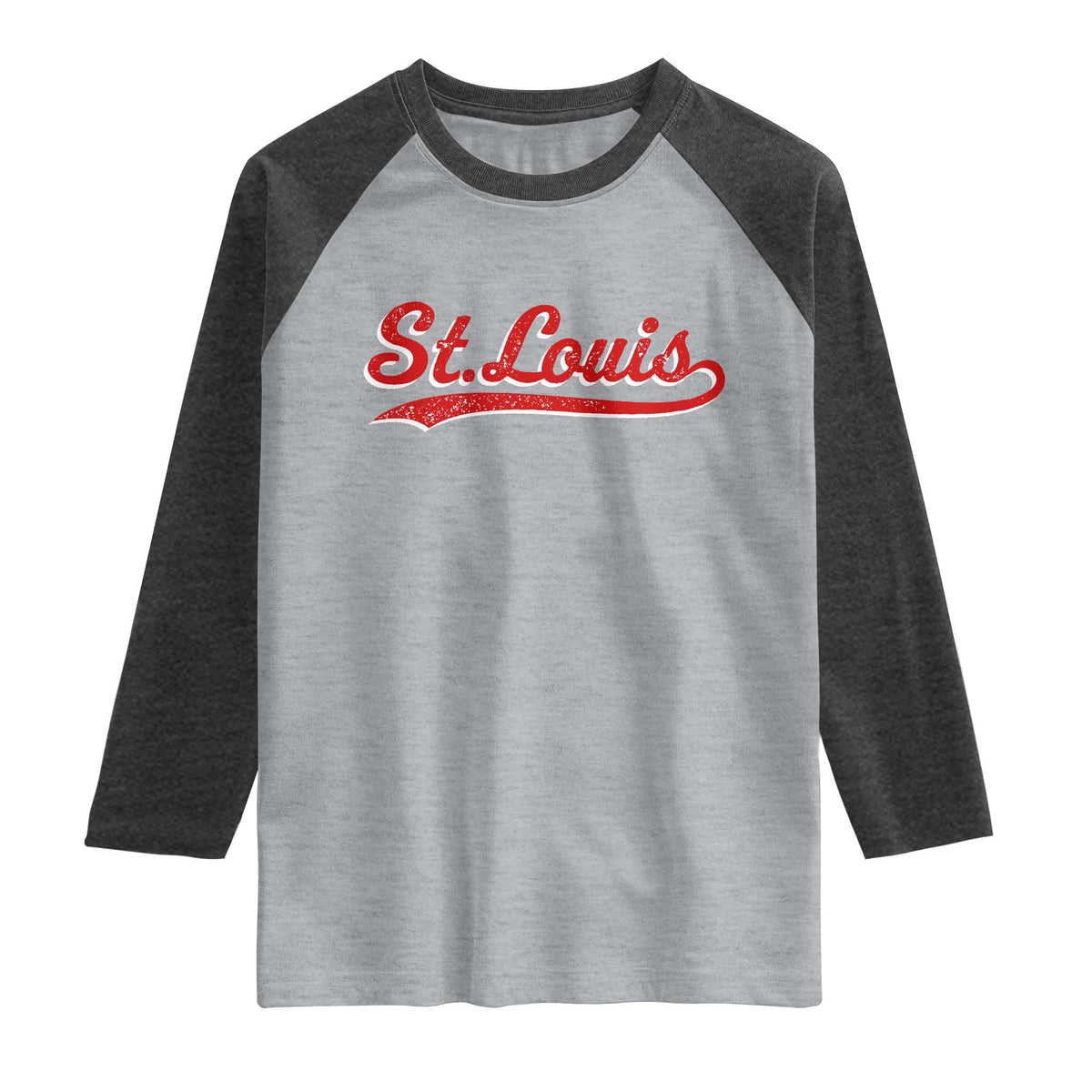 St Louis Sports Script Retro Baseball Lovers Proud City Raglan Shirt