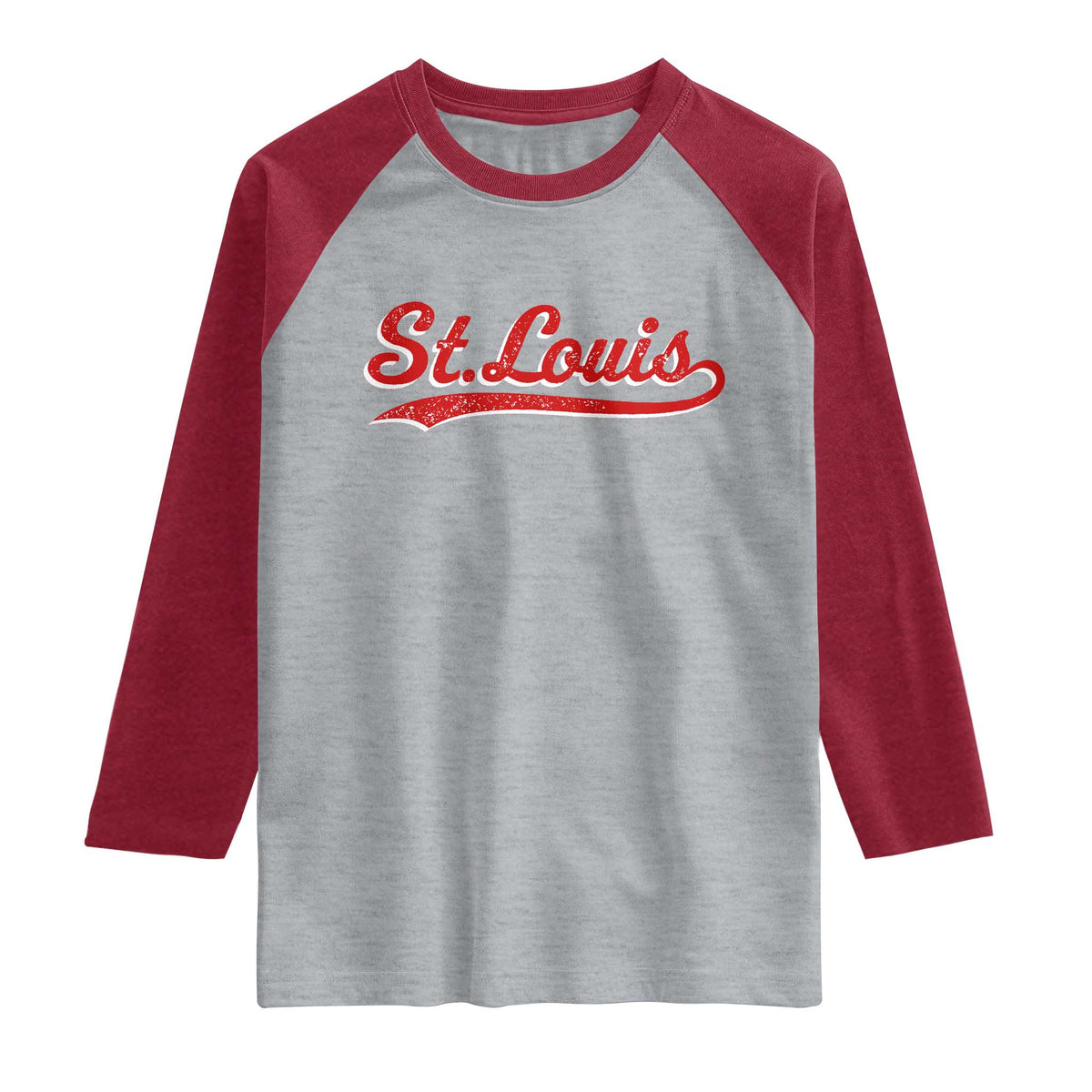 St Louis Sports Script Retro Baseball Lovers Proud City Raglan Shirt