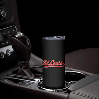 St Louis Sports Script Retro Baseball Lovers Proud City Skinny Tumbler
