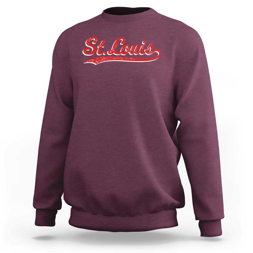 St Louis Sports Script Retro Baseball Lovers Proud City Sweatshirt