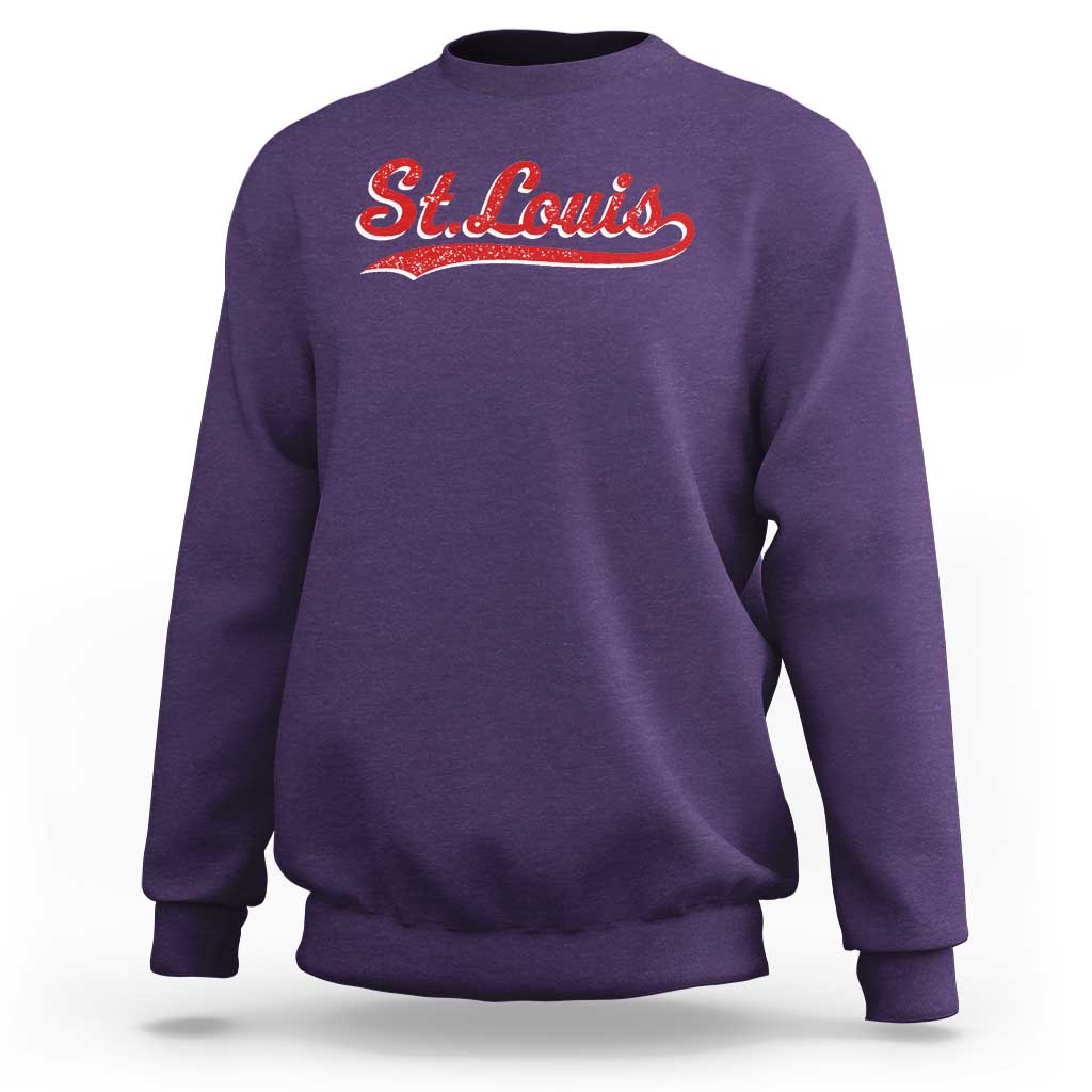 St Louis Sports Script Retro Baseball Lovers Proud City Sweatshirt