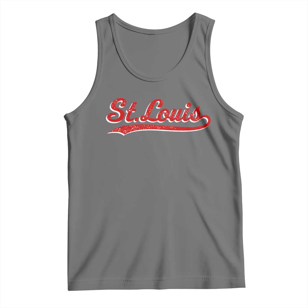 St Louis Sports Script Retro Baseball Lovers Proud City Tank Top