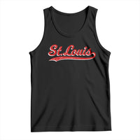 St Louis Sports Script Retro Baseball Lovers Proud City Tank Top