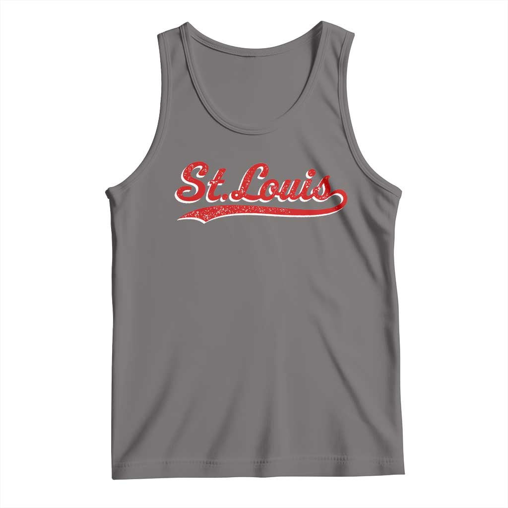 St Louis Sports Script Retro Baseball Lovers Proud City Tank Top