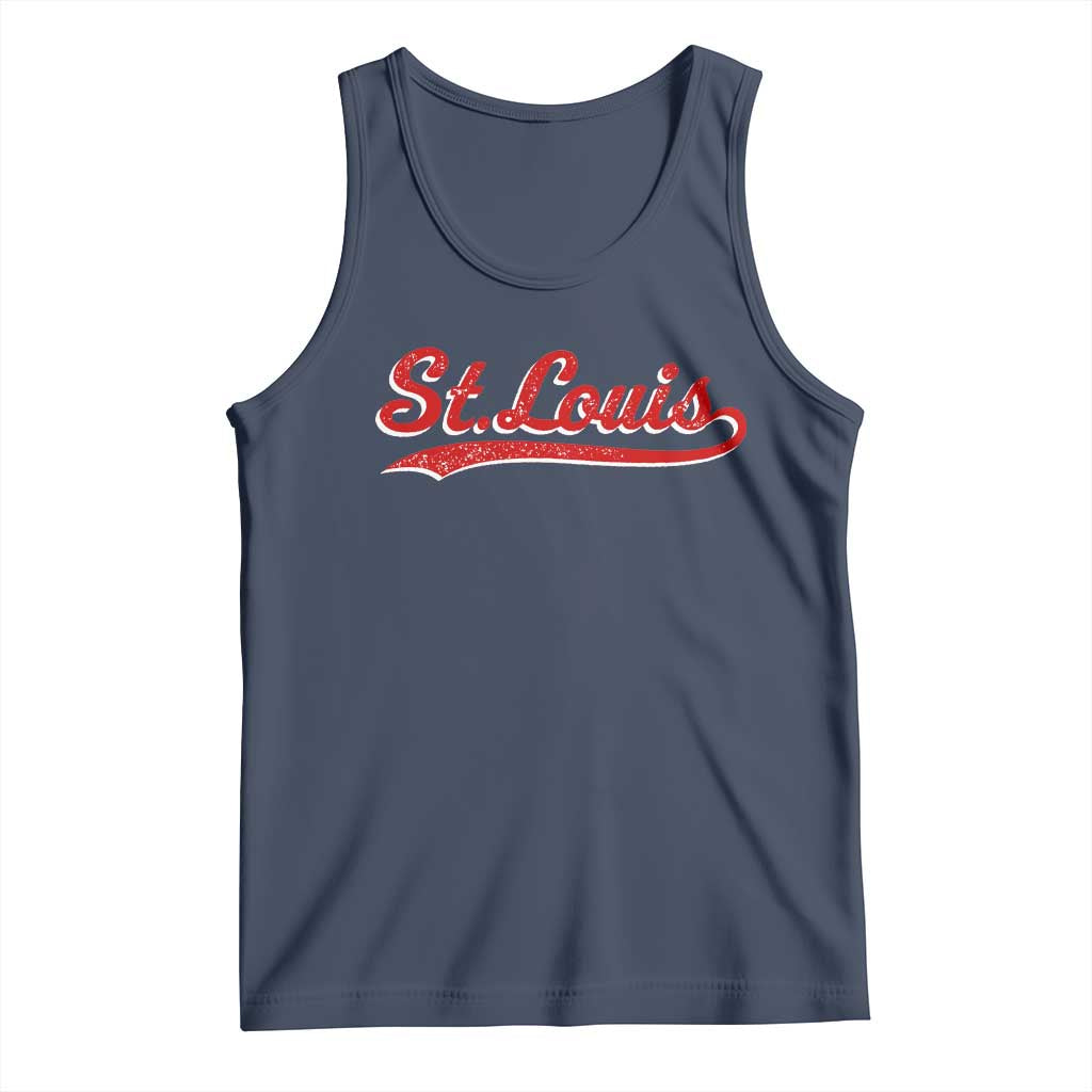 St Louis Sports Script Retro Baseball Lovers Proud City Tank Top