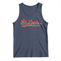 St Louis Sports Script Retro Baseball Lovers Proud City Tank Top