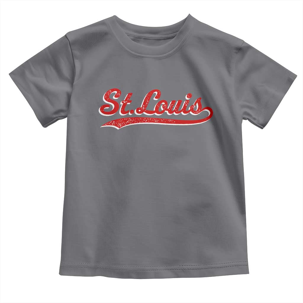 St Louis Sports Script Retro Baseball Lovers Proud City Toddler T Shirt