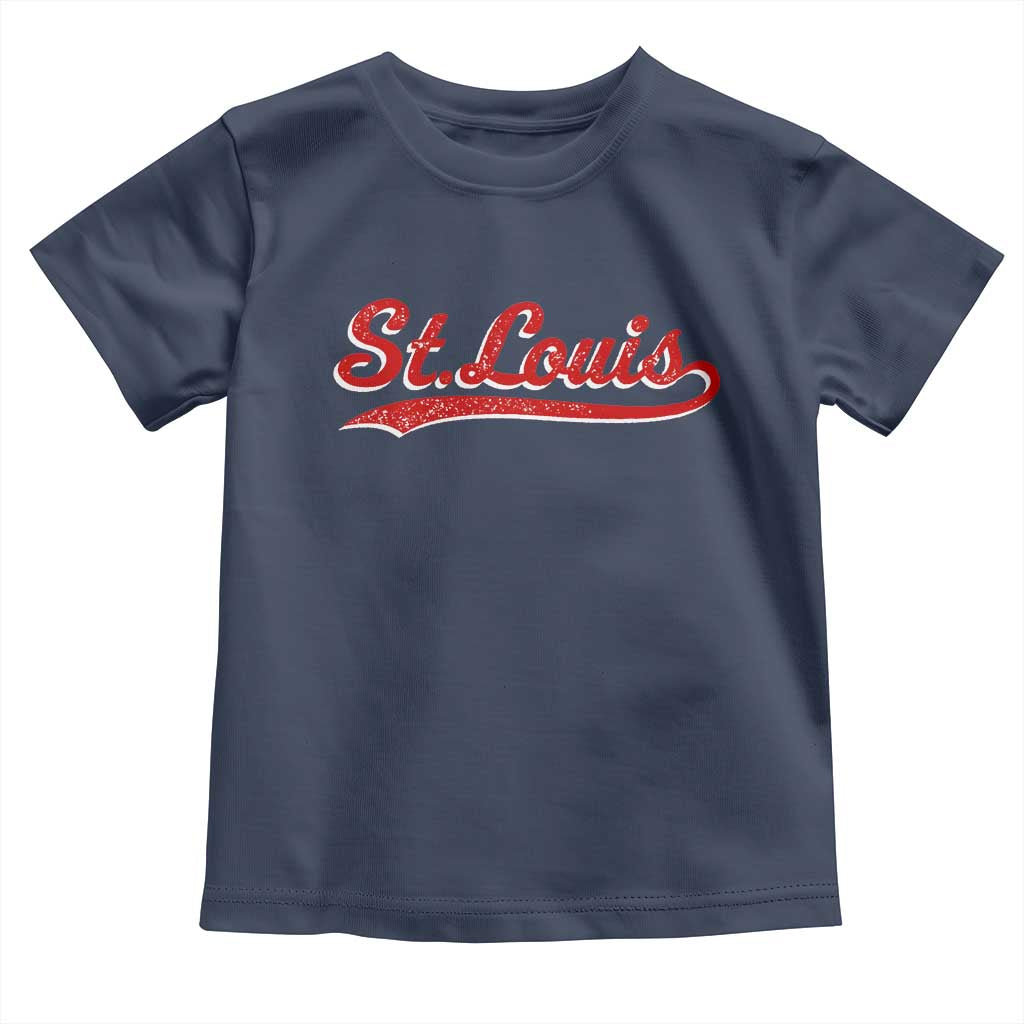 St Louis Sports Script Retro Baseball Lovers Proud City Toddler T Shirt